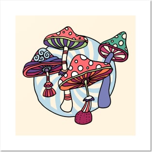 Groovy Mushrooms Posters and Art